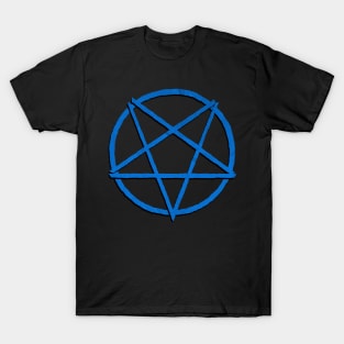 Baphomet Blue Satanic Pentagram | Hail Satan T-Shirt